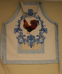This block creates an adorable rooster apron. Perfect for a summer afternoon project with the kids! 